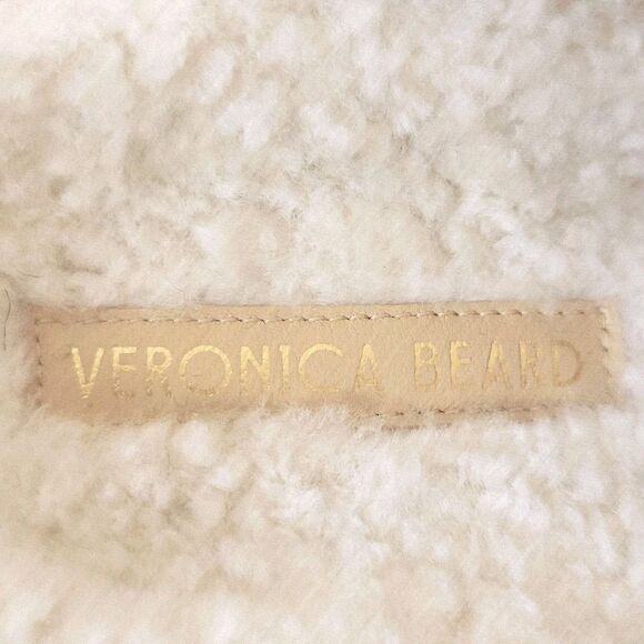 Veronica Beard Fern Suede Shearling Taupe Clog Women Size 8M - Picture 5 of 8